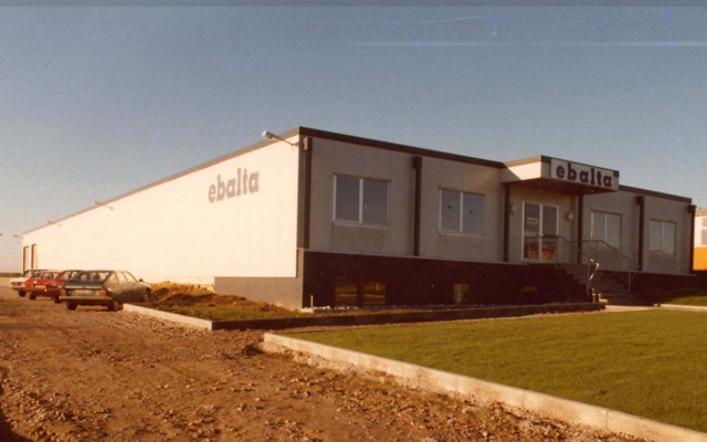 Firmengebäude von ebalta 1974