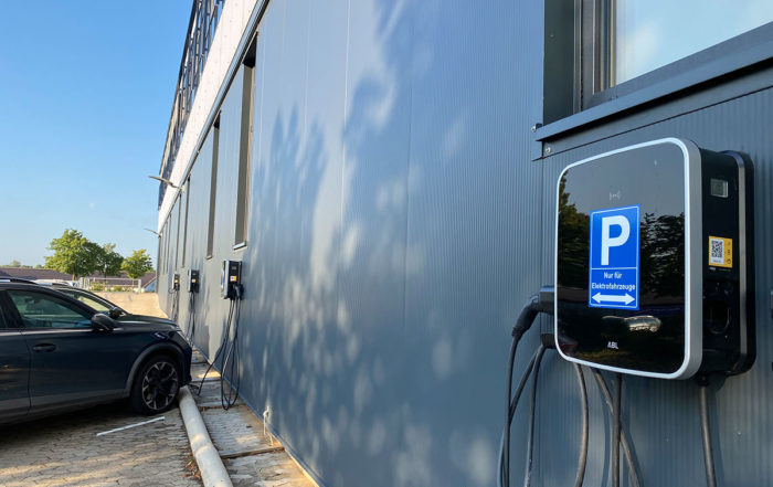 The new charging stations at the ebalta car park.