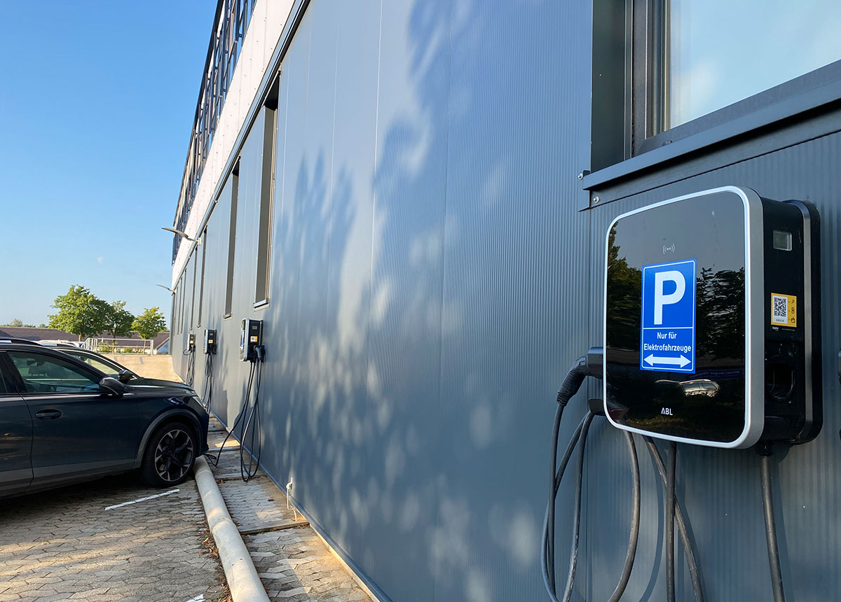 The new charging stations at the ebalta car park.
