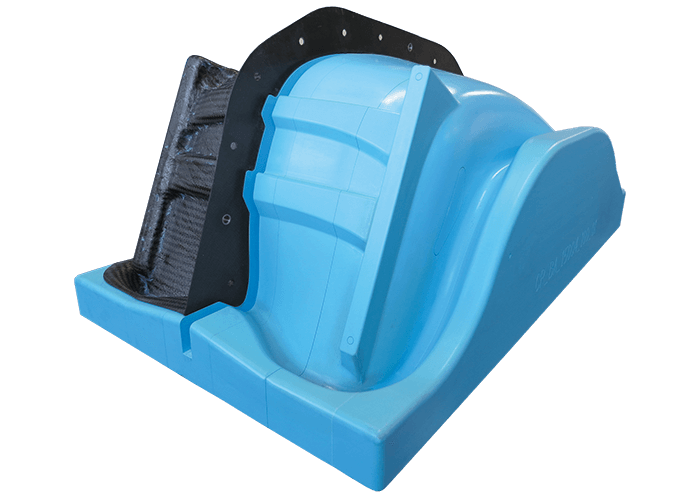 Modell aus einer Epoxidharzplatte in hellblau von ebalta